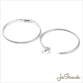 Kruhové naušnice CHIRURGICKÁ OCEĽ 60mm, 2ks (CH1764)